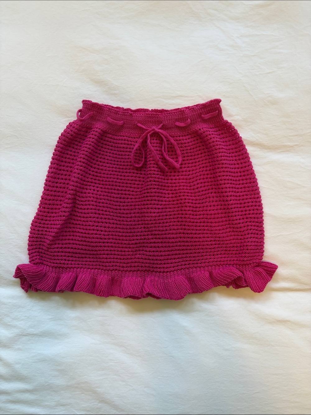 Pink swim coverup skirt